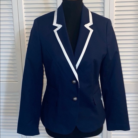Navy Blue Tailored Jacket size 10P NWT blazer - Picture 9 of 9